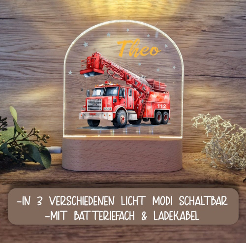 Nachtlicht - Feuerwehr Leiterwagen